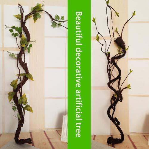 100/140/180cm Real Touch Fake Tree Branches Rattan For Home Hotel Wedding Party DIY Decoration Artificial Plant Tree Spiral Vine