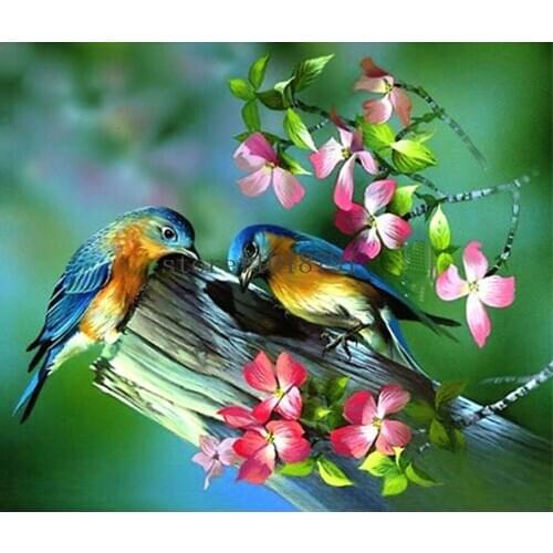 Dimond Painting Crafts Square Kits Diamond Embroidery Peacocks 5d Diamond Mosaic Flowers Beautiful Dream HousesHDA0007