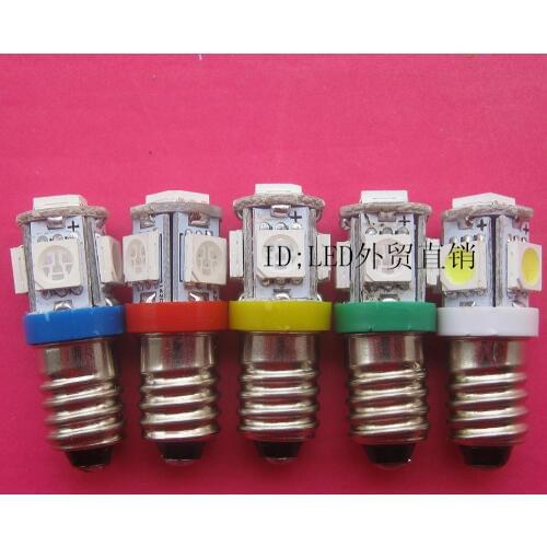 Button indicating lamp small bulb 12V18V24V30VE10 screw hole bulb LED light bulb 30