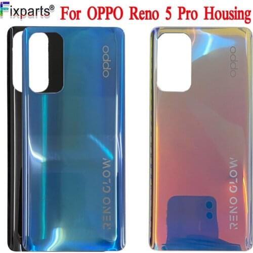 For Oppo Reno 5 Pro Battery Cover Door Housing Case Glass Cover For OPPO Reno 5 Pro Back Battery Cover