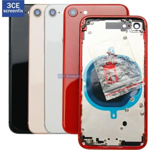 Best Quality For iPhone 8 Plus 8P 8+ Battery Back Housing Glass Cover + Middle Chassis Frame + SIM Tray + Side Key Parts