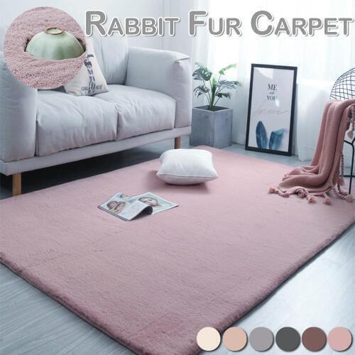 Soft Shaggy sitting room floor Carpet Shaggy Fur Rabbit carpet Sofas Cushions Kitchen Mat home Decor Mat D30