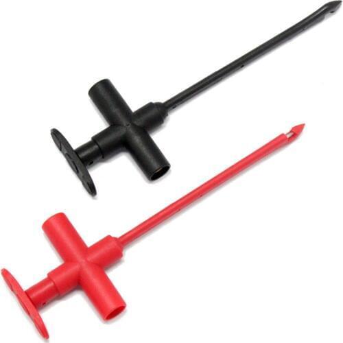 AideTek New Insulation Piercing Clip Set Banana Jack Spring loaded copper R+B vs TP50