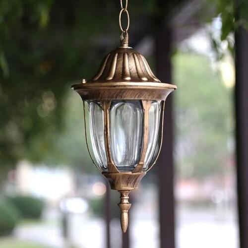 Outdoor Light iron+glass pendant lights Outdoor Waterproof Garden Bar Restaurant Single Bar lighting pendant lamps ZA FG254