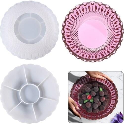 Fruit Storage Tray Epoxy Resin Mold Dish Bowl Plate Silicone Mould DIY Crafts Jewelry Holder Box Home Decorations Casting Tool