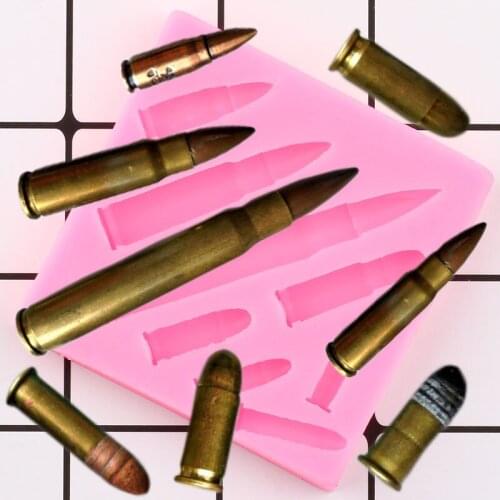 Bullet Silicone Mold Chocolate Fondant Moulds Sugarcraft Cake Decorating Tools Polymer Clay Candy Resin Molds Kitchen Baking