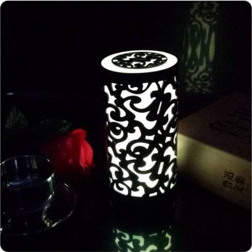 Modern flora design 7 color change switch button battery powered illuminated LED Table Lighting Free shipping 1pc