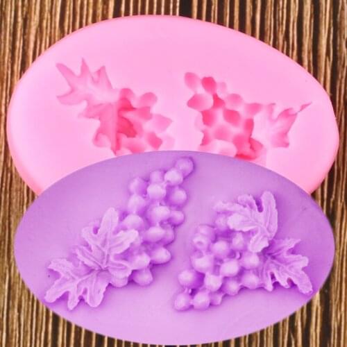 Grapes Silicone Mold DIY Party Cupcake Topper Fondant Molds Cake Decorating Tools Polymer Clay Candy Chocolate Gumpaste Moulds