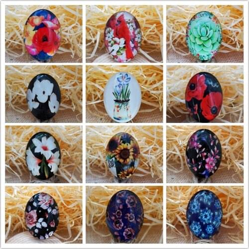 2PCS/lot oval 30MM X 40MM Glass Cabochon for bracelet necklace women earring rings brooch DIY Jewelry hand made supply