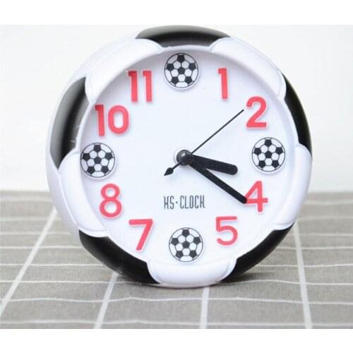 Student Alarm Clock Digital Pointer Football Shaped Clock Timer Childrens Room Bedside Home Decoration Kid Gift Desk Clock