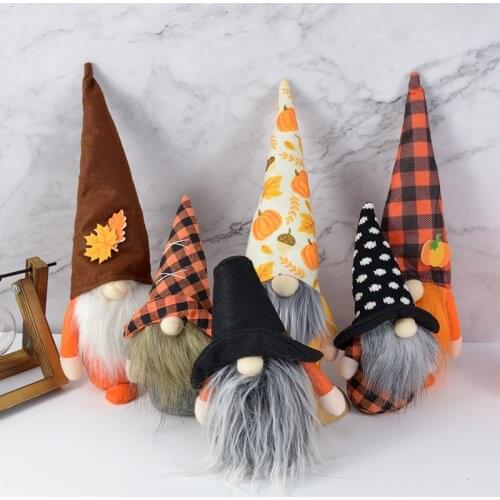 Halloween Decoration Faceless Doll Creative Dwarf Doll Home Desktop Ornaments Kids Gifts Halloween Party Decor Supplies