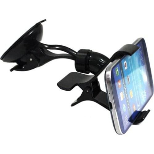 Universal Car Phone Holder 360 Degree Rotating Car Bracket Windshield Mount Clip Holder Mobile Phone For iPhone Xiaomi Huawei