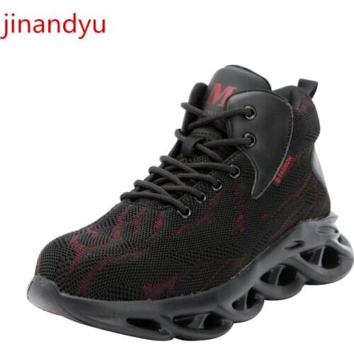 Safety Boots Steel Toe Shoes Anti Collision Anti Piercing Wear-resisting Breathable Sneakers Safty Shoes Man Security Footwear