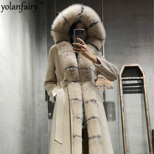 Real Fur Coat Women Double Sided Long Jacket Rabbit Fur Liner Winter Coat Women Parka Abrigos Mujer Invierno 2020 BL-508 YY675