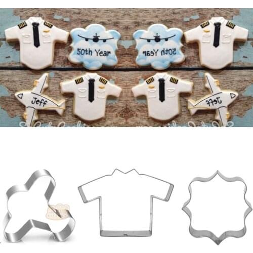 1pcs patisserie reposteria Plain Shirt Moldes Metal Cookie Cutter Fondant Cake Decor Chocolate Biscuit Pastry Shop Paste Mould