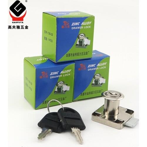 136 Cabinet Lock Drawer Lock Cam Locks With 2 Keys For Furniture Hardware