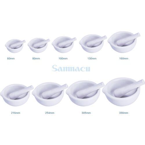 60mm Ceramic Porcelain Mortar And Pestle Mix Grind Bowl Set Herbs Kitchen