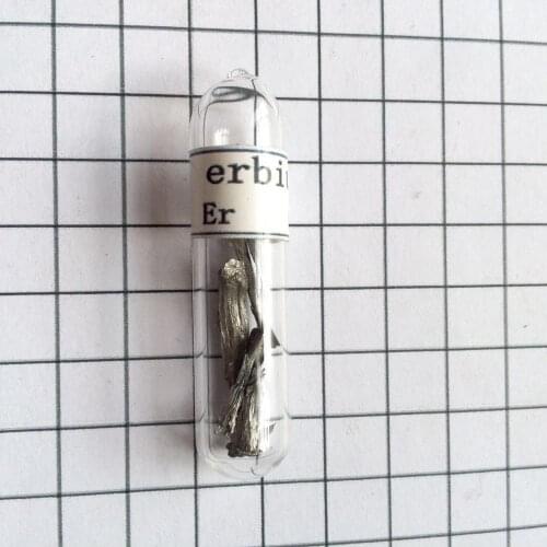 99,95% Erbium Metal,Erbium Er Beautiful Shiny Distilled Crystals,3 Gram In Glass Ampoule