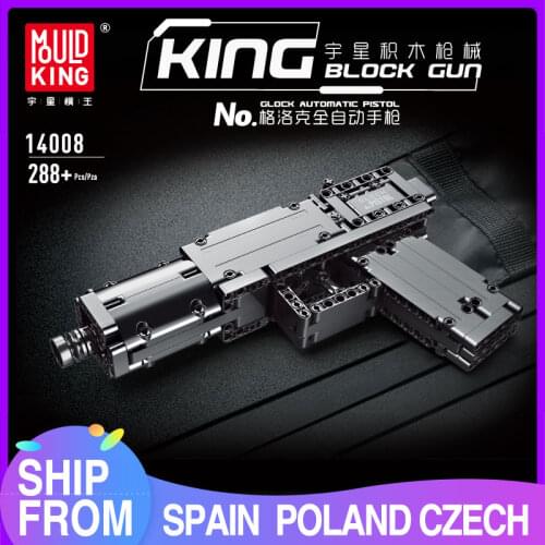 MOULD KING 14008 High-tech Gun The Glock Automatic Pistol Set Creative Building Block Bricks Toys Kids Christmas Gift