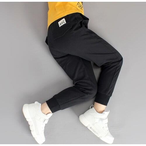 IENENS Kids Boy Casual Sports Pants Clothes Young Boys Running Pants 5-13 Years Young Children Cotton Outing Trousers
