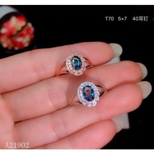KJJEAXCMY boutique jewelry 925 sterling silver inlaid natural sapphire female luxury ring support test