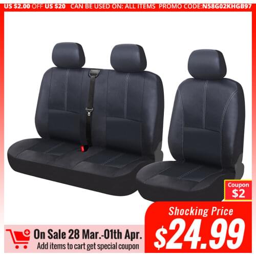 AUTOYOUTH 1+2 Seat Covers Car Seat Cover for Transporter for Ford transit Van Truck Lorry for Renault for Peugeot for Opel Vivar