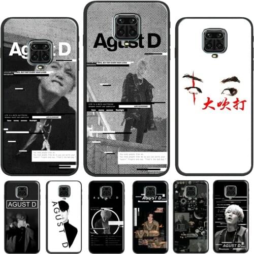 Agust D Suga King Case For Xiaomi Redmi Note 10 Pro Note 7 8 9 Pro 8T 9S Back Cover For Redmi 9 9A 9C 9T K40