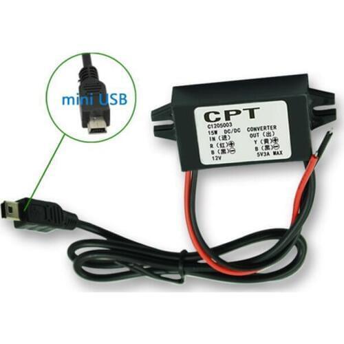 DC-DC Step-down Module Step-down Line Mobile Phone Charging 12V to 5V 3A USB Car Power Converter