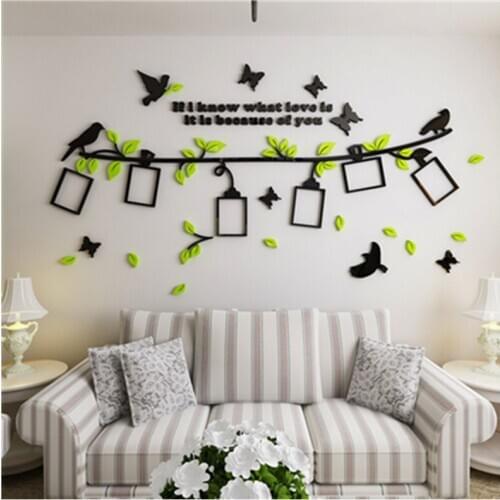 WS51 Photo stickers 3D acrylic stereoscopic decorative sofa living room bedroom background Home Furnishing bird stickers