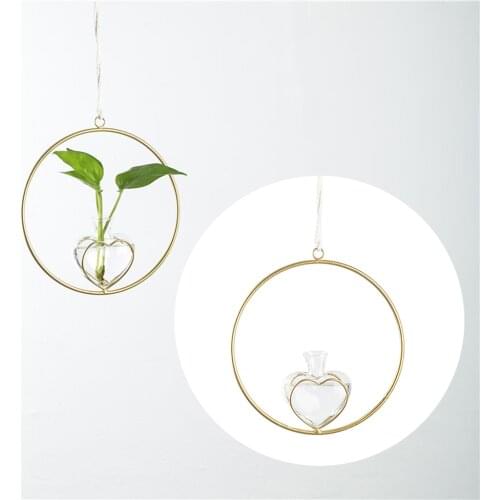 Hydroponics Plant Vase Glass Holder Wall Mounted Fish Tank Bud Terrarium