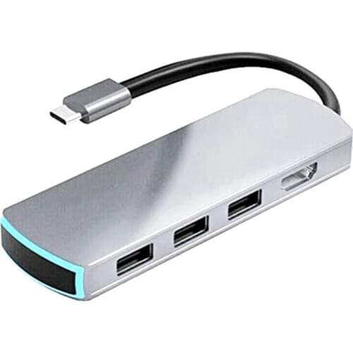 Type-C to HDMI VGA PD USB 8 in 1 Multi-Functional Docking Station Video Adapter Hub Multiport Expansion Dock