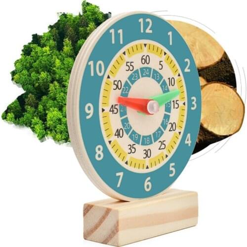 Clock Model Toy Early Education Childrens Clock Teaching Aid Wooden Clock Student Mathematics Textbook Teaching