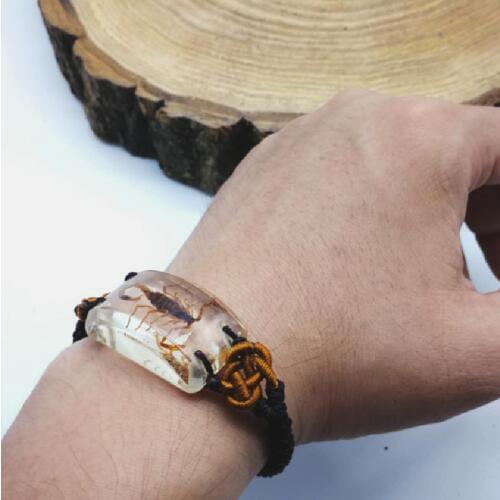 Scorpion Mans bracelet accessories Real yellow and black scorpions high quality jewelry Special gift bracelets on hand