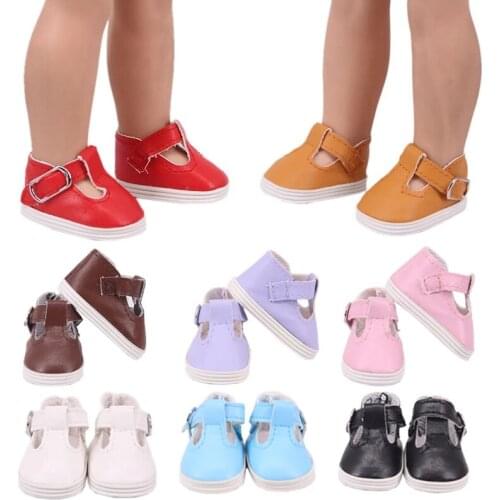 Soft Leather Doll Shoes 5 Cm For 14.5 inch Dolls & 20cm EXO Stardolls & 32-34Cm Paola Reina Girls Gift,Doll Clothes Accessories