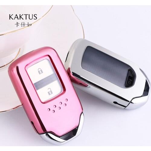 Soft TPU Car Key Case for Honda Civic Accord FIT XRV VEZEL CITY JAZZ CIVIC HRV Crider CRV Car Interior Accessories Keychain