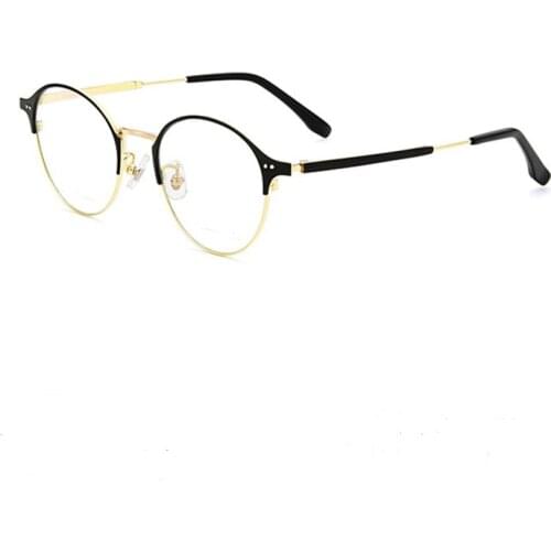 New Pure Titanium Full Rim Eyeglasses Mens Comfortable Simple Spectacle Frame Ladies Elegant And Fashionable Myopia Eyewears