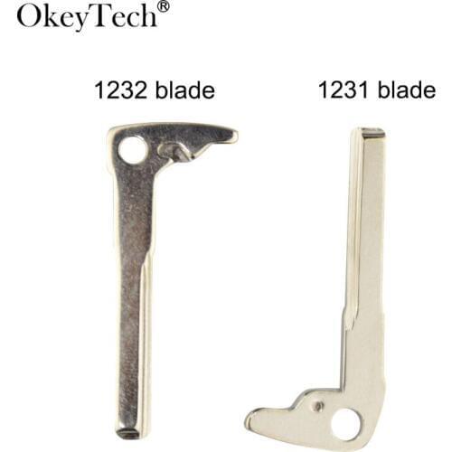 OkeyTech 1pc Replacement Emergency Uncut Key Blade For Mercedes Benz C E Class Auto Fob Insert Uncut Key Blade Key Accessories