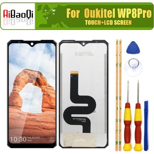 Original 6.49 inch Touch Screen+1560x720 LCD Display 100% Test LCD Digitizer Glass Panel Replacement For Oukitel WP8 Pro Phone