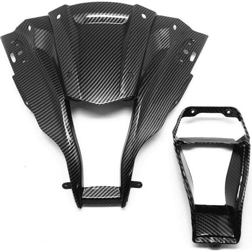 Carbon Fiber Pattern Upper&Inter Front Center Nose Dash Fairing for 11-2015 NINJA ZX-10R