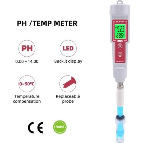 PH-618B/L Pen-Type Automatic Correction pH-meter digital LCD water quality analyzer for swimming pool, drinking water, aquarium
