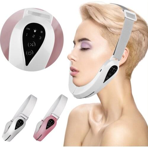 Chin V-Line Face Slimming Vibration Massager LED Photon Therapy Up Lift Belt Machine Facial Lifting Device V Face care