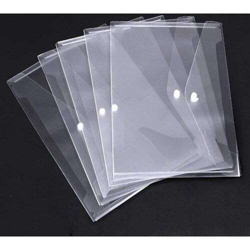 Poly Envelope Folder with Snap Button Closure, Premium Quality Clear Plastic Envelopes,30 Pcs Waterproof Transparent Project Env