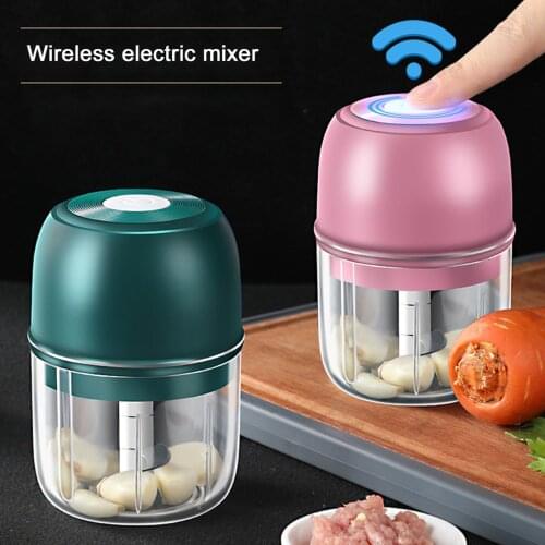 Portable Mini USB Wireless Electric Garlic Masher Sturdy Press Mincer Vegetable Chili Meat Grinder Food Chopper Kitchen Tools