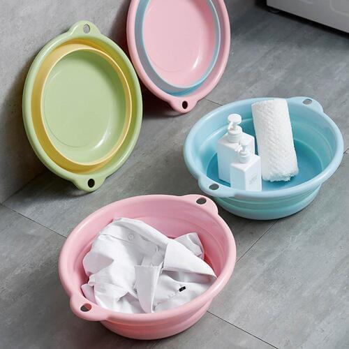 Portable Bathroom Folding Bucket Foldable Was Basin Plastic Outdoor Fishing Promotion Car Wash Bucket Outdoor Camping Sink