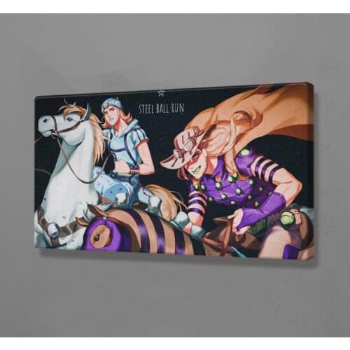 Johnny Joestar Gyro Zeppeli Steel Ball Run Poster Canvas Wall Art Decoration prints Dorm living room bedroom decor Painting