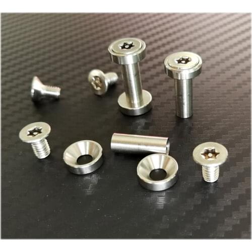 20pcs/bag, 17mm to 25mm x 6mm stainless steel Knife Handle hex Screws with stainless steel gasket Suitable for 6mm hole