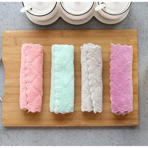5pcs Super Absorbent Microfiber Kitchen Dish Cloth Non-stick Oil Household Cleaning Wiping Towel Kichen Tool Tools Gadgets