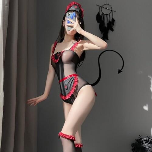 Sexy Maid Sex Costume Role Play Game Uniform Erotic Underwear Naughty Little Chef See Through Open Crotch Budysuit Nurse Suit