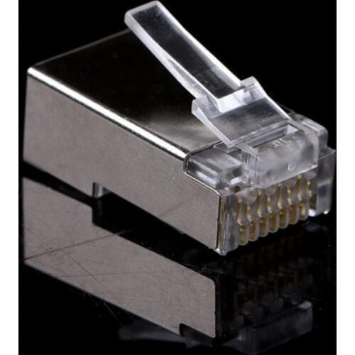 10Pcs/Set RJ45 Network Connector CAT6 Modular Plugs Shielded Version With Loading Bar Connectors New C26