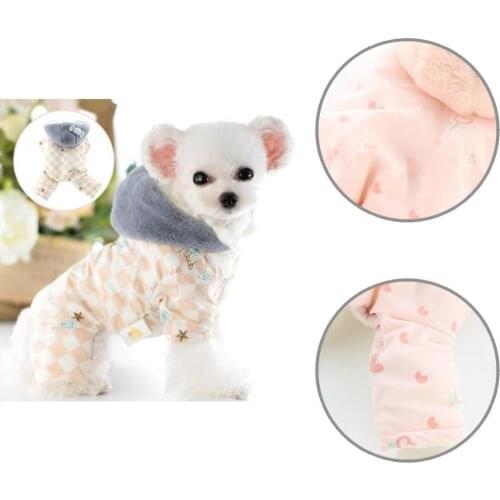 Four-leg Stylish Pet Dogs Pajamas Costume Skin-friendly Pet Costume Adorable for Teddy